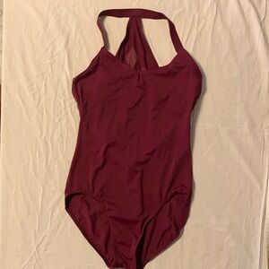 Maroon balera ballet leotard